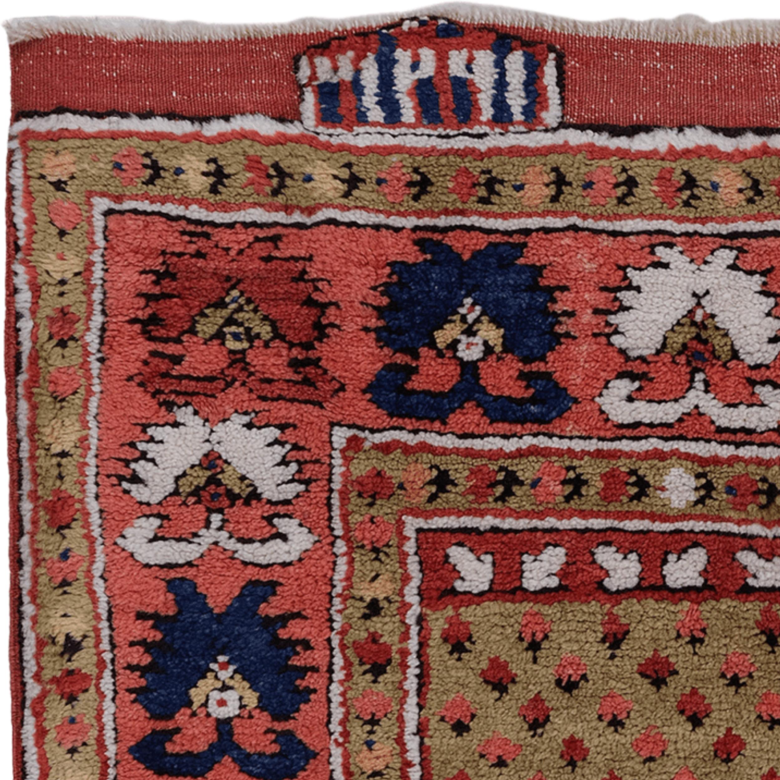 19th Century Antique Bergama Prayer Rug Mid 19th century For Sale