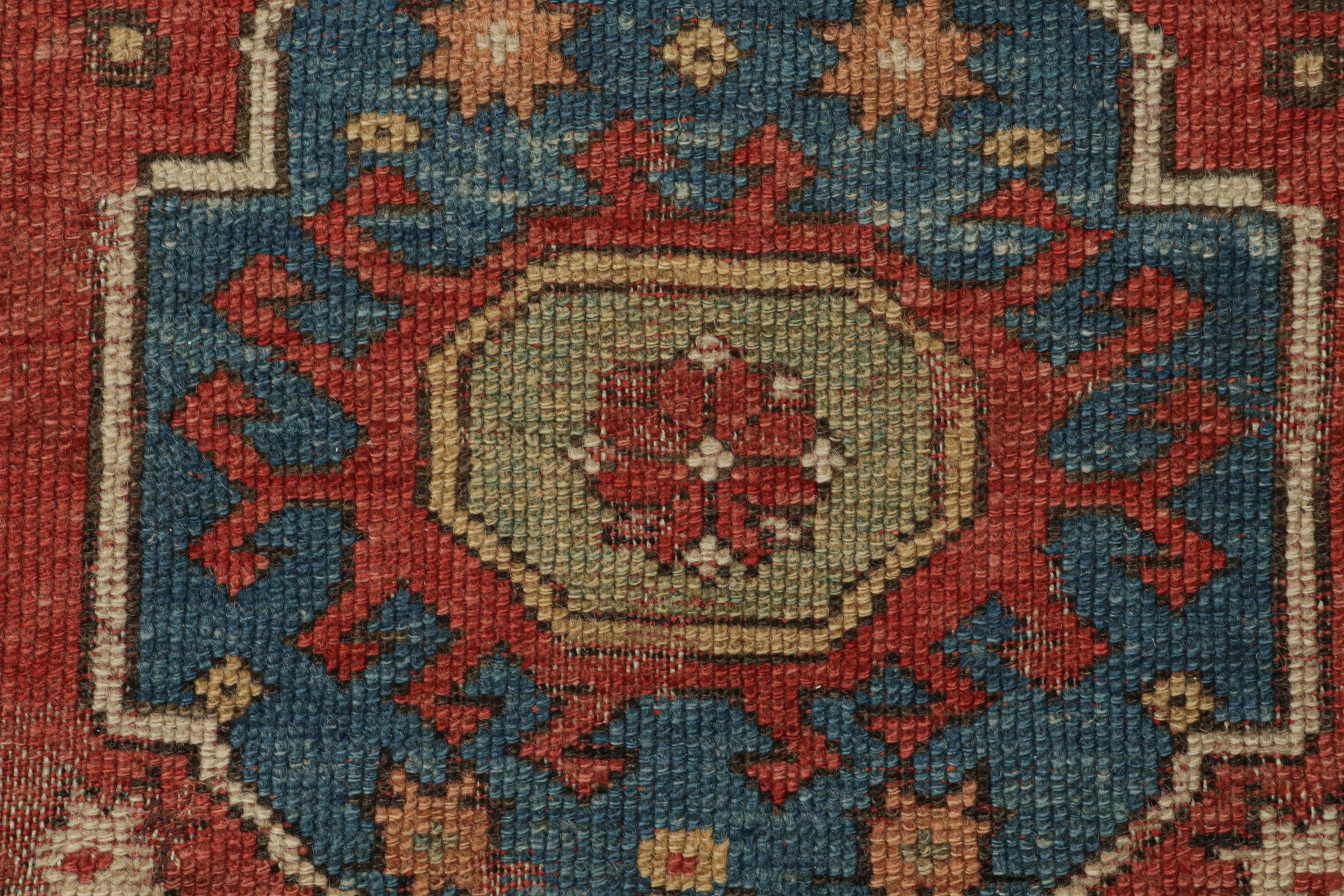 Antique Bergama Scatter Rug in Red with Geometric Patterns, from Rug & Kilim In Good Condition For Sale In Long Island City, NY