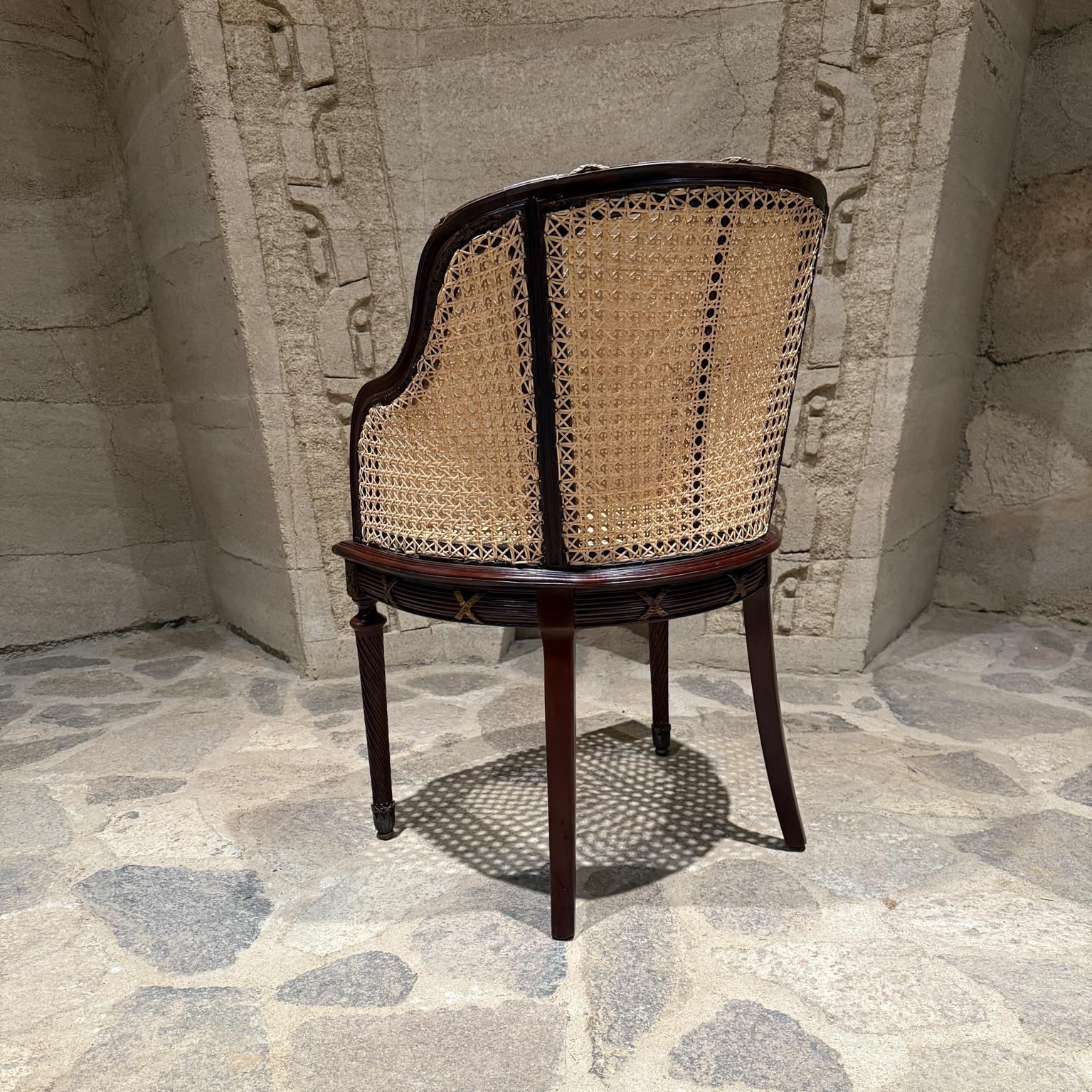 Antique Bergère Caned Victorian French Armchair In Good Condition For Sale In Chula Vista, CA