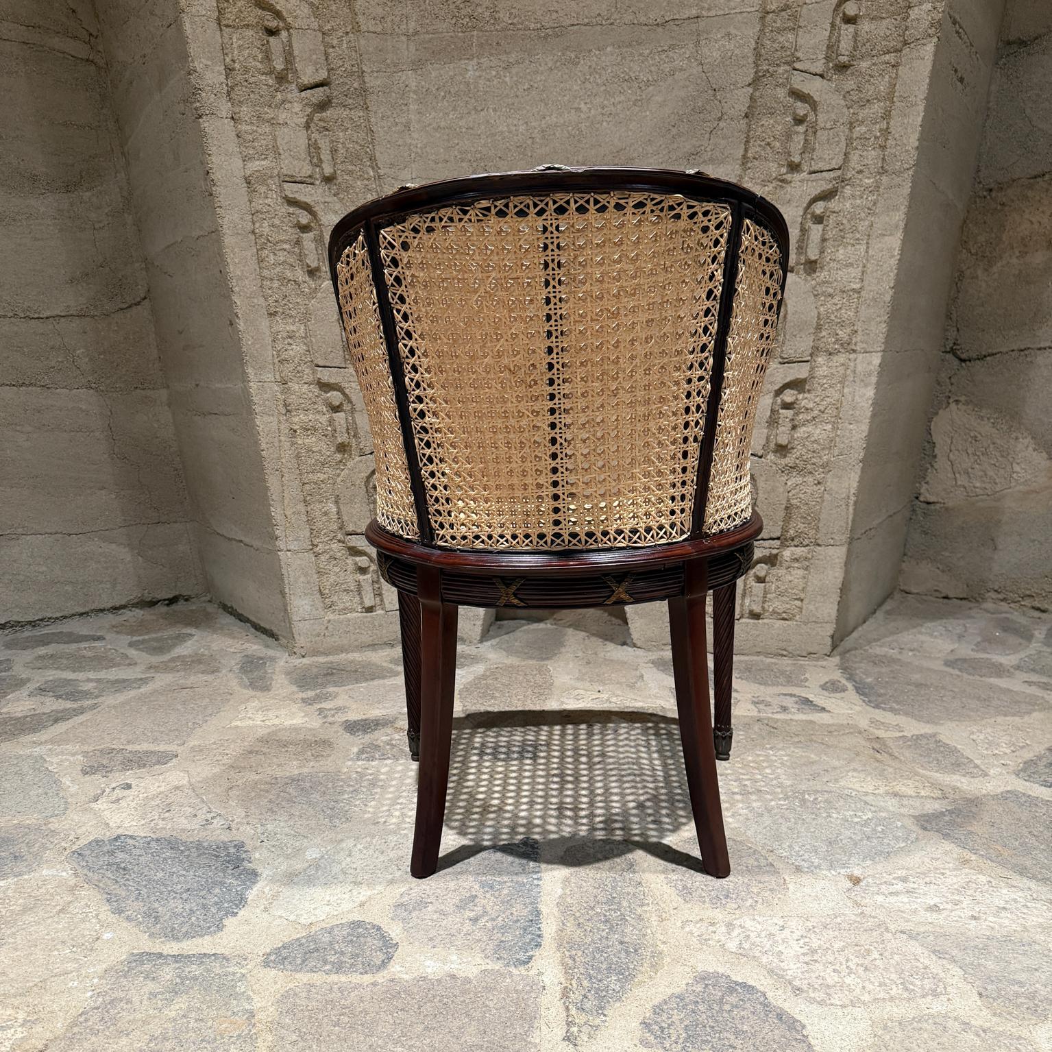 19th Century Antique Bergère Caned Victorian French Armchair For Sale