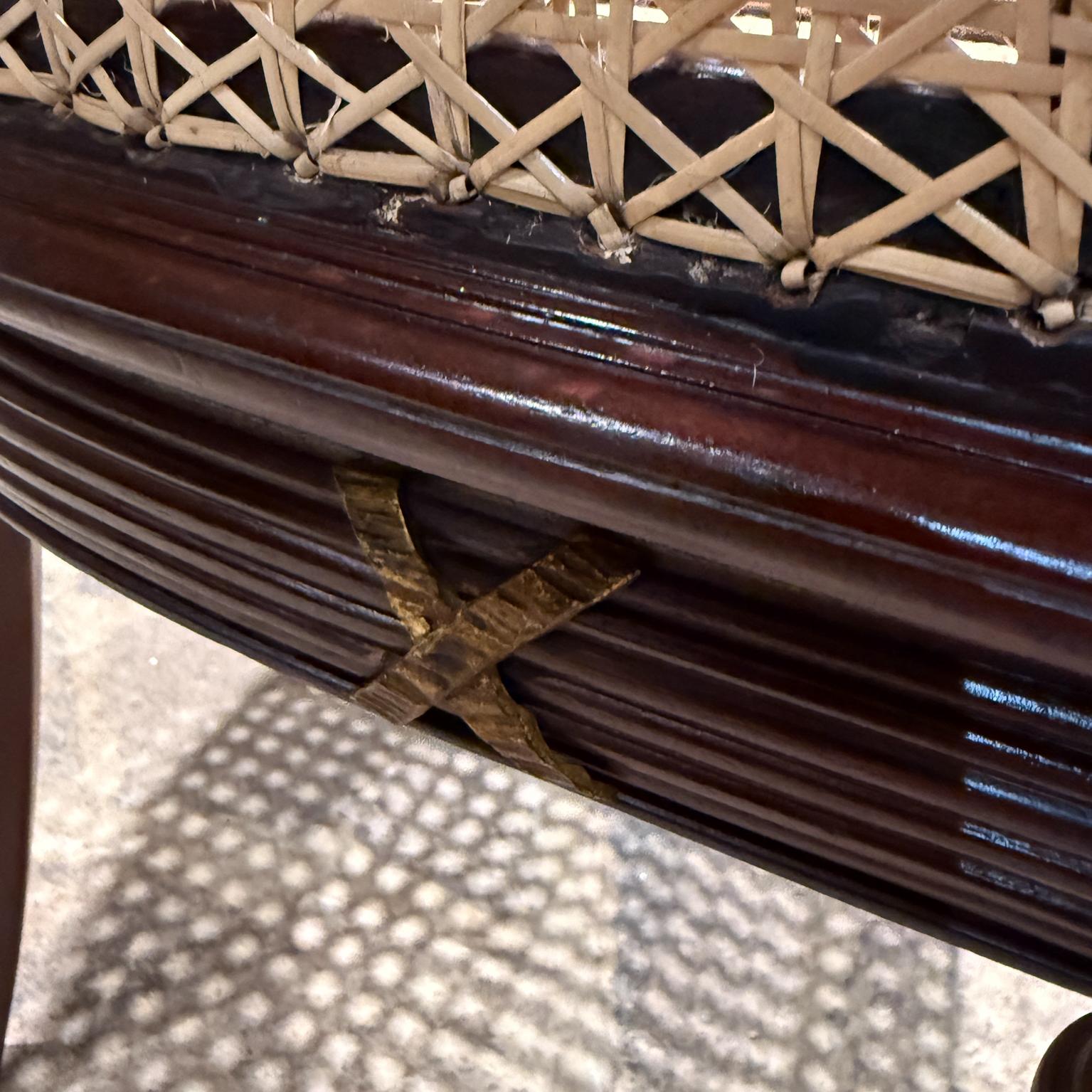 Antique Bergère Caned Victorian French Armchair For Sale 2