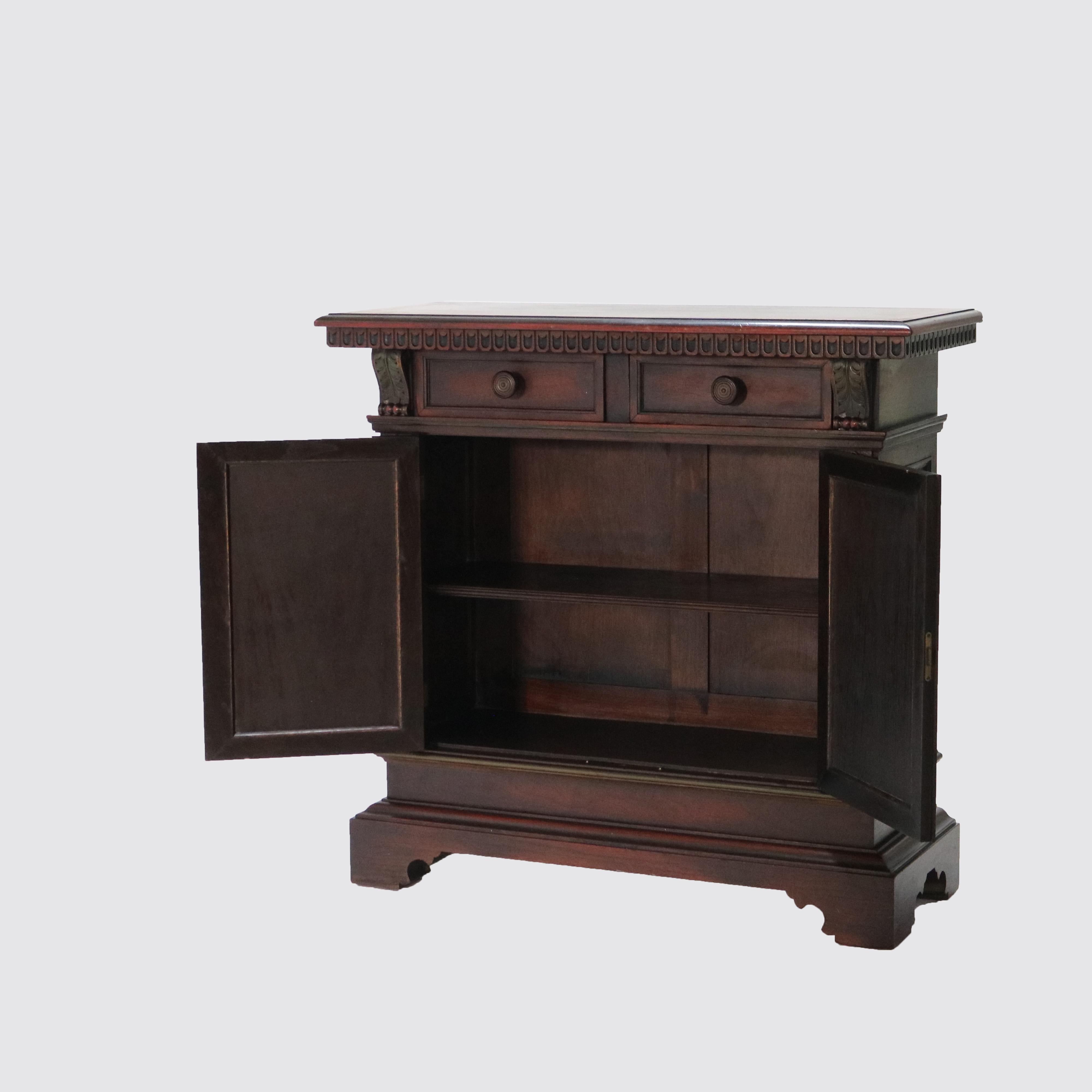 ***Reduced In-House Delivery Rates - Click on “Ask Seller” to Request a Quote***

Antique Carved Walnut Server in the Manner of Berkey & Gay or Kittinger C1930

Measures- 36