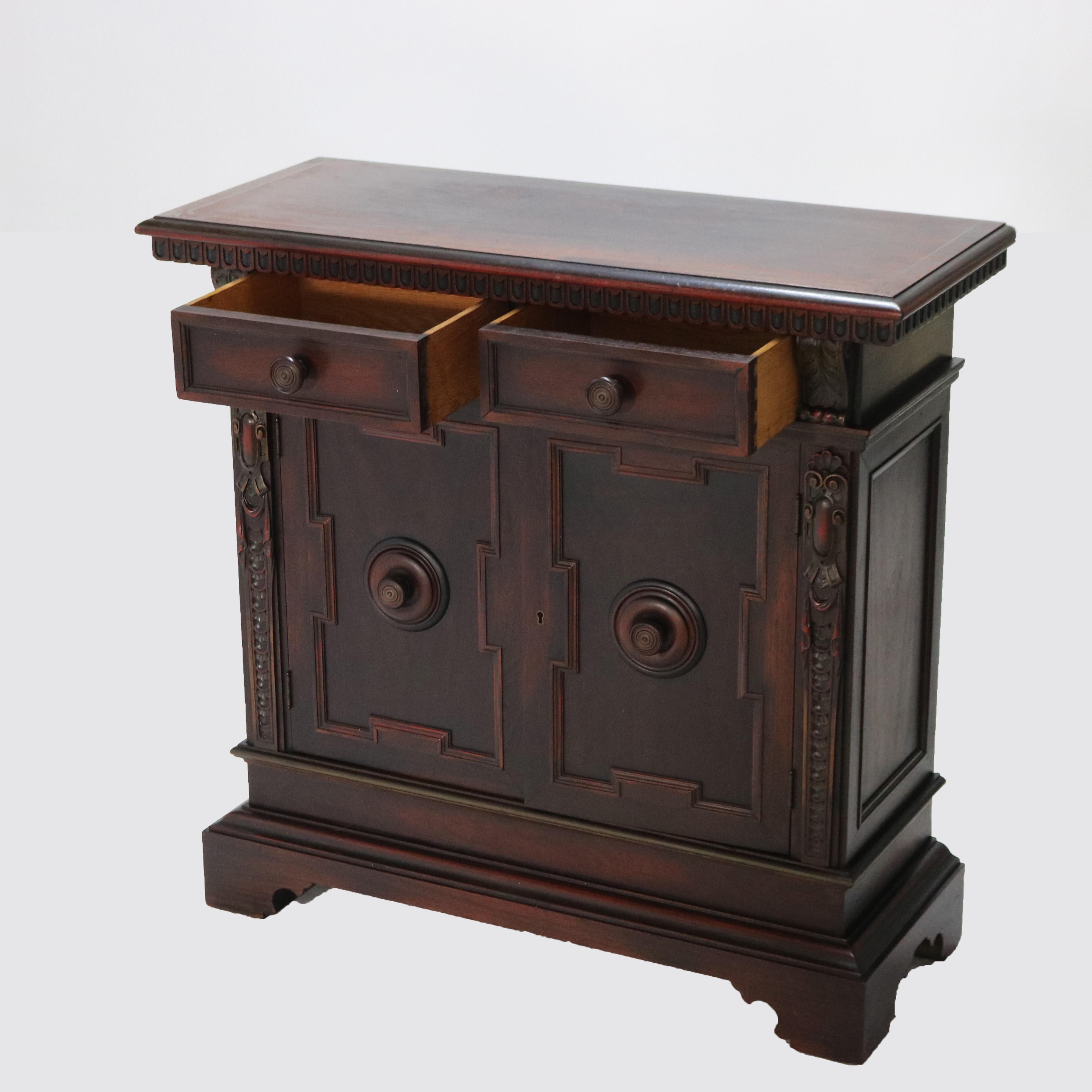 Antique Berkey & Gay Kittinger School Carved Walnut Server C1930 In Good Condition In Big Flats, NY