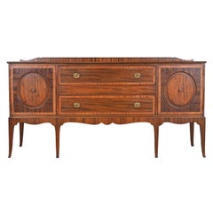Antique Berkey & Gay Regency Inlaid Banded Mahogany Sideboard, circa 1920s
