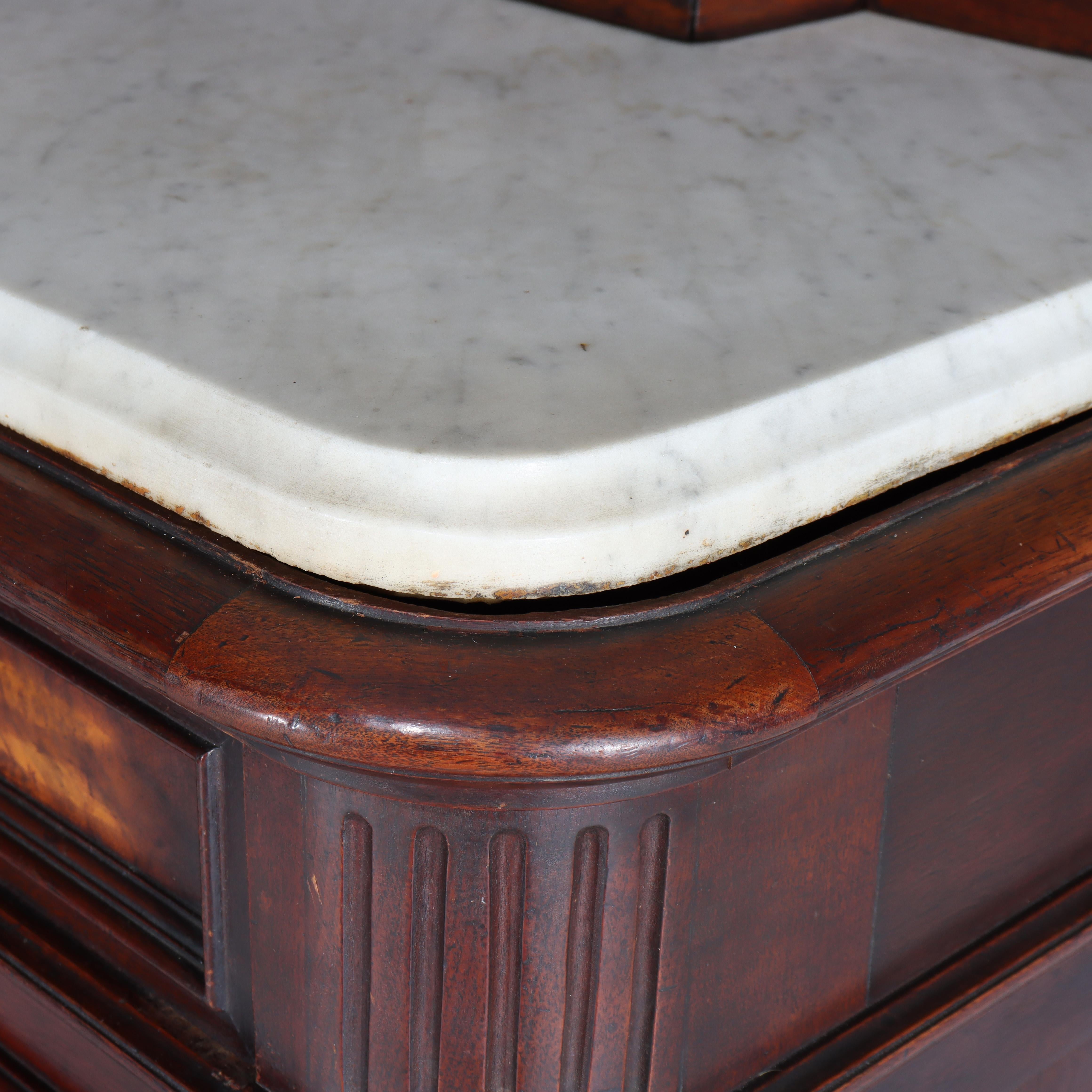 Antike Berkey & Gay Renaissance-Revival-Anrichte aus Nussbaum, Wurzelholz und Marmor um 1890 im Angebot 3