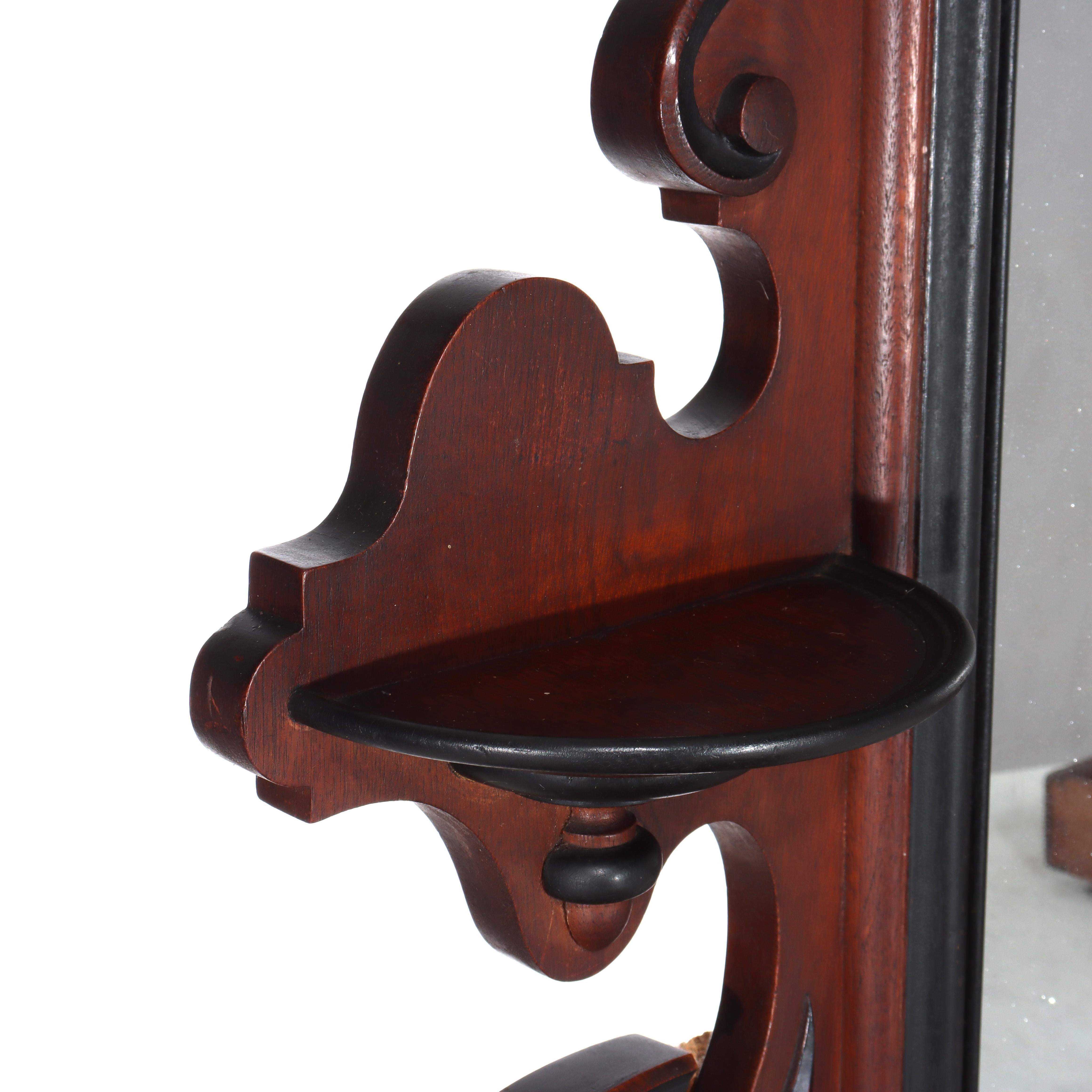 Antique Berkey & Gay School Victorian Walnut & Marble Dresser With Ebonized Trim in vendita 5