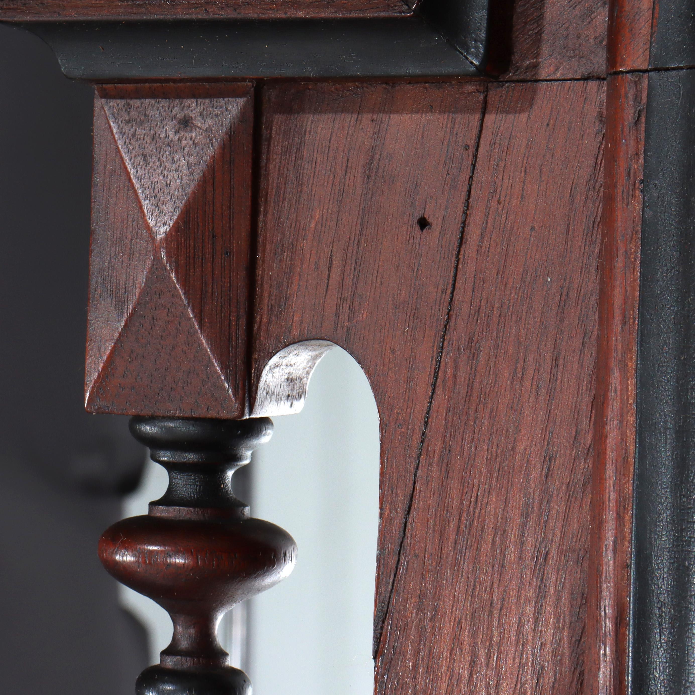 Antique Berkey & Gay School Victorian Walnut & Marble Dresser With Ebonized Trim in vendita 8