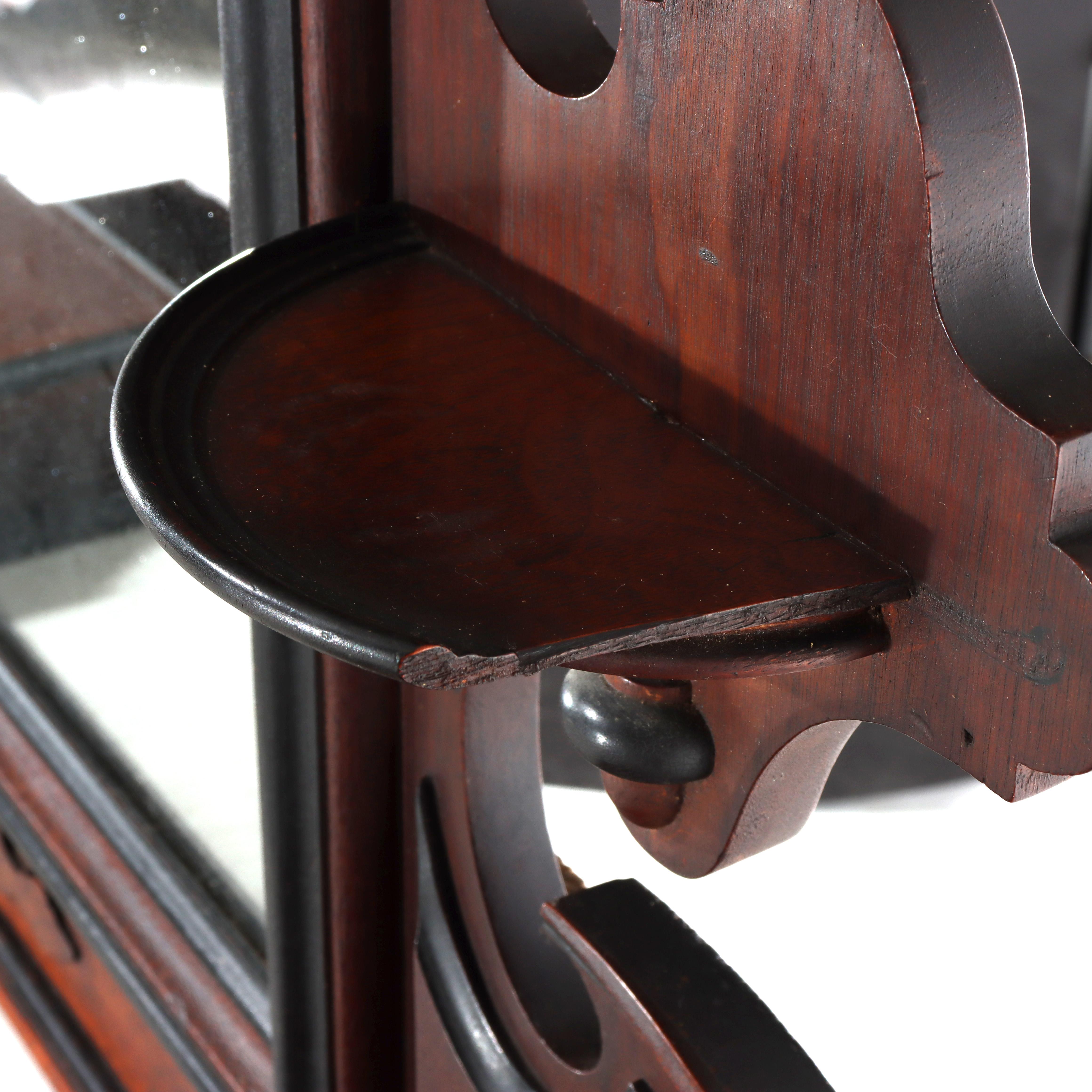 Antique Berkey & Gay School Victorian Walnut & Marble Dresser With Ebonized Trim in vendita 3