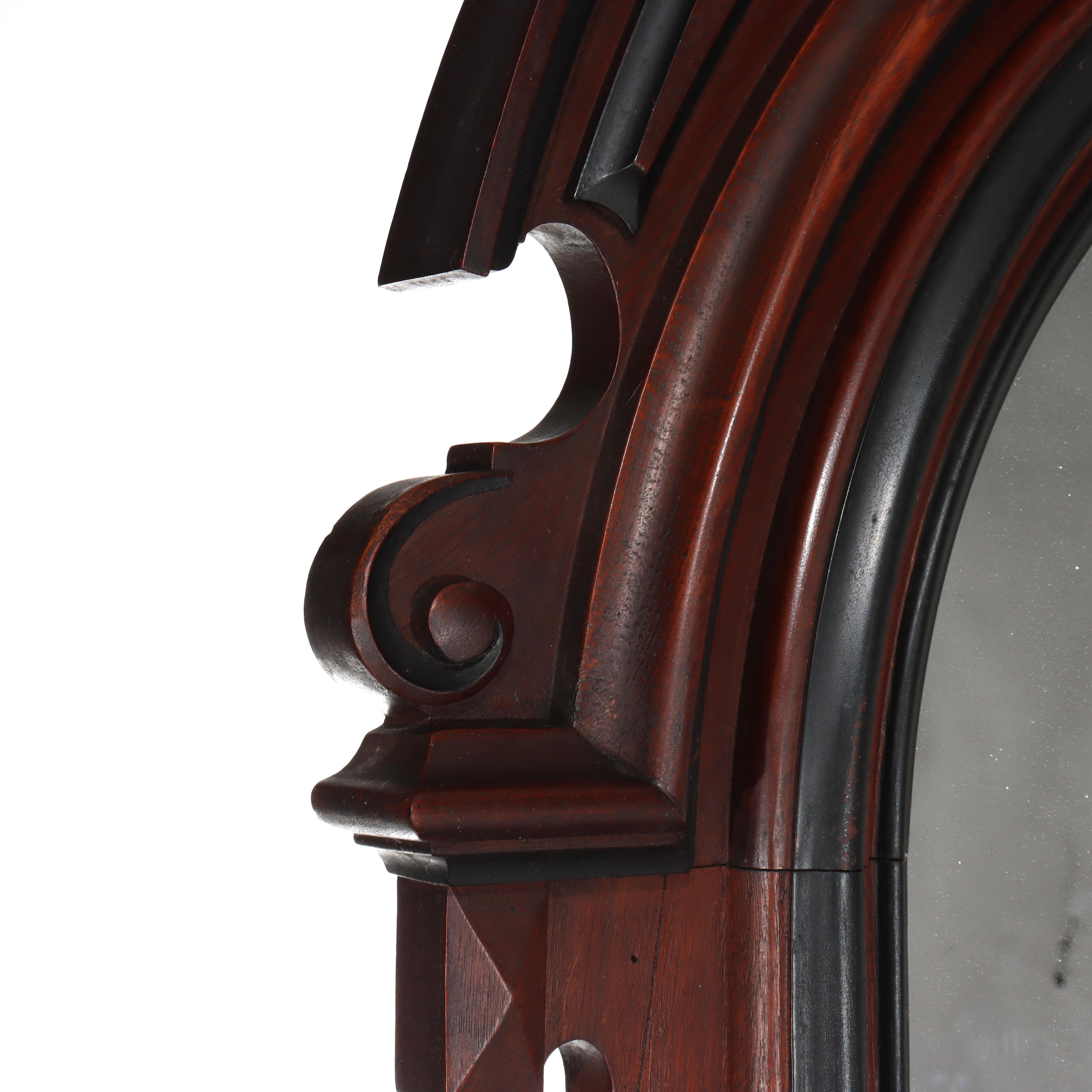 Antique Berkey & Gay School Victorian Walnut & Marble Dresser With Ebonized Trim in vendita 4