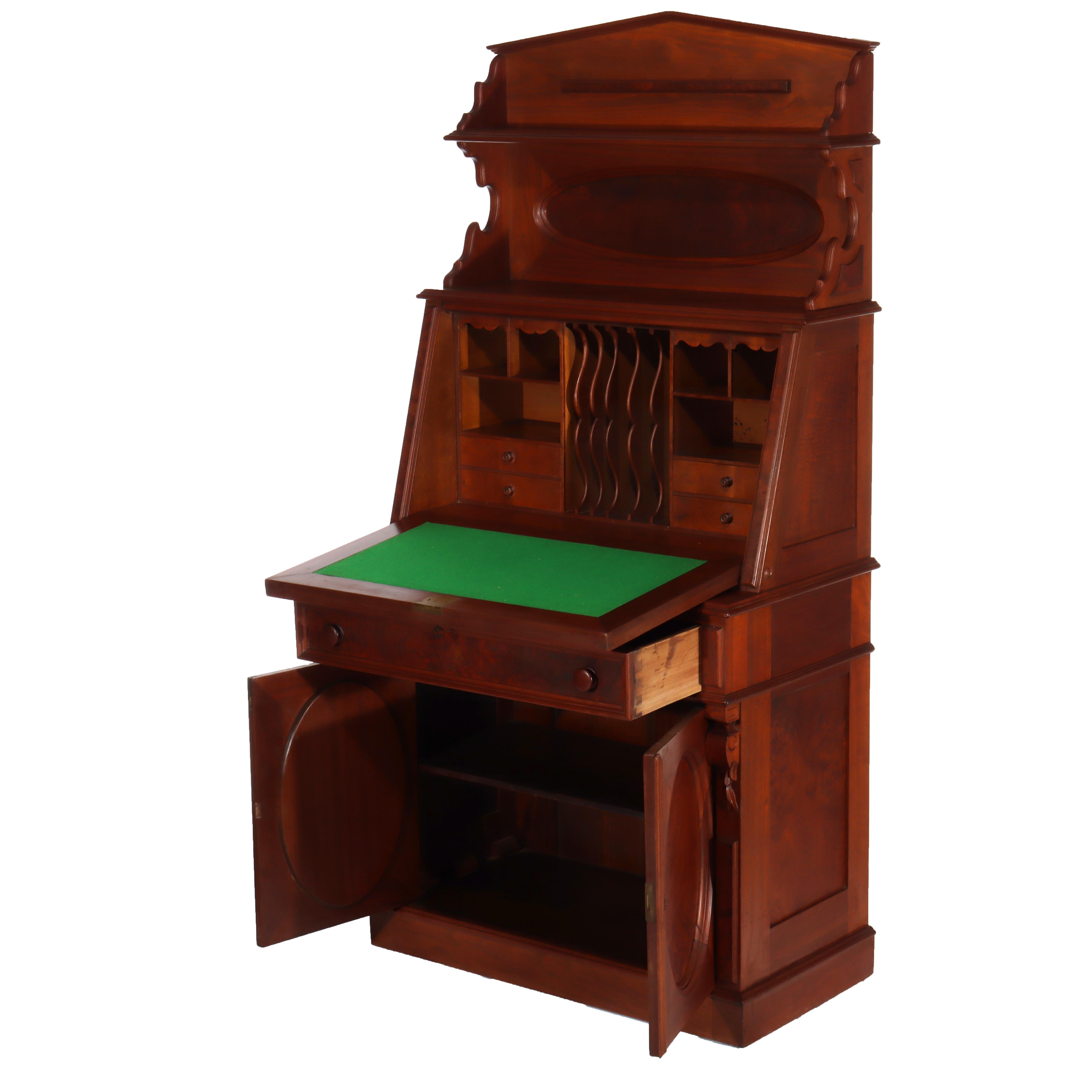 Antike Berkey & Gay Nussbaum & Wurzelholz Plantage Drop Front Schreibtisch C1890

Maße - 68