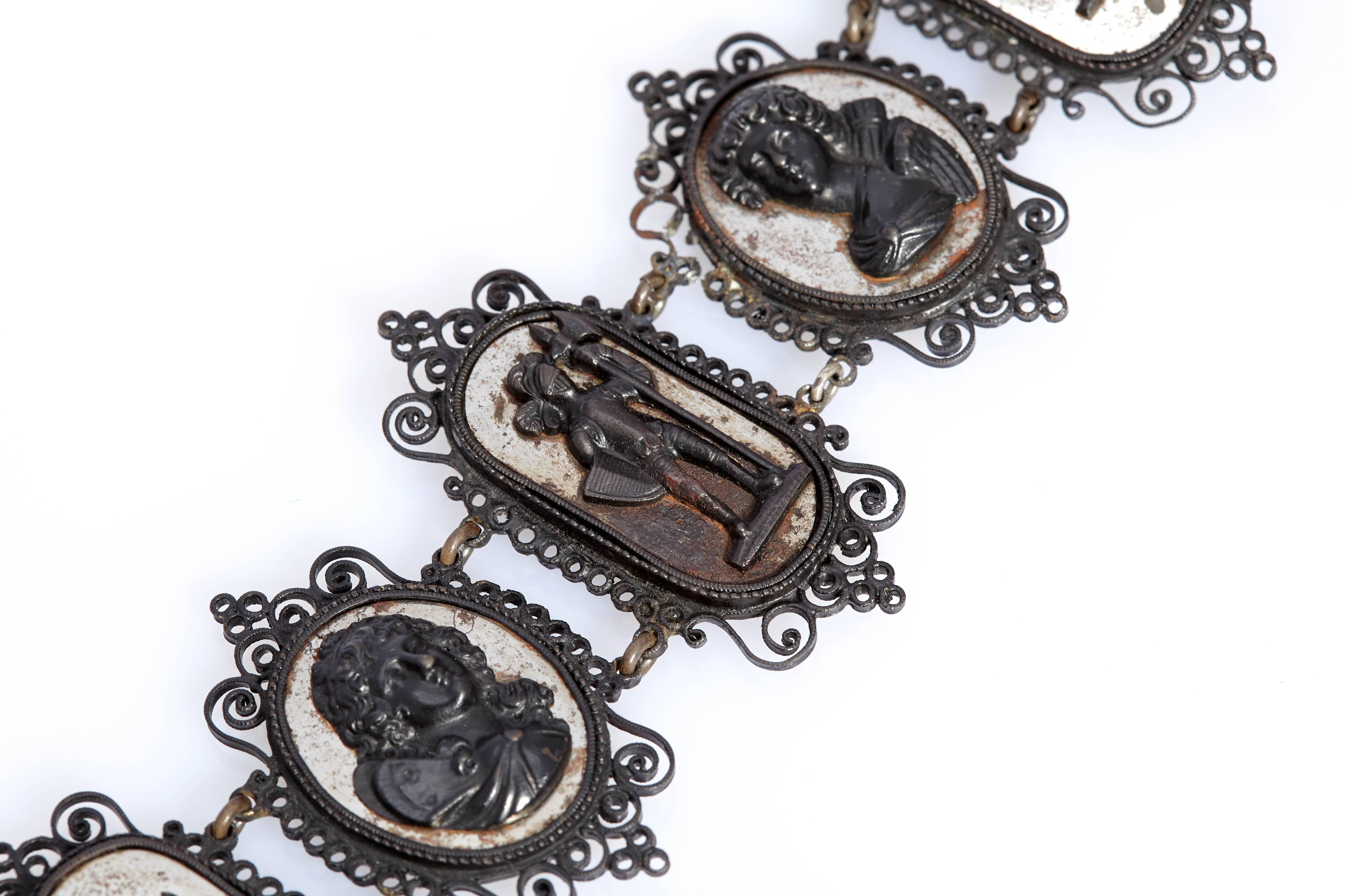 Women's or Men's Antique Berlin Iron Bracelet For Sale