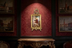 Antique Berlin KPM Plaque 'KUNST BRINGT GUNST On Stand 19th Century