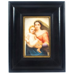 Antique Berlin KPM Plaque of Madonna & Child 19th Century