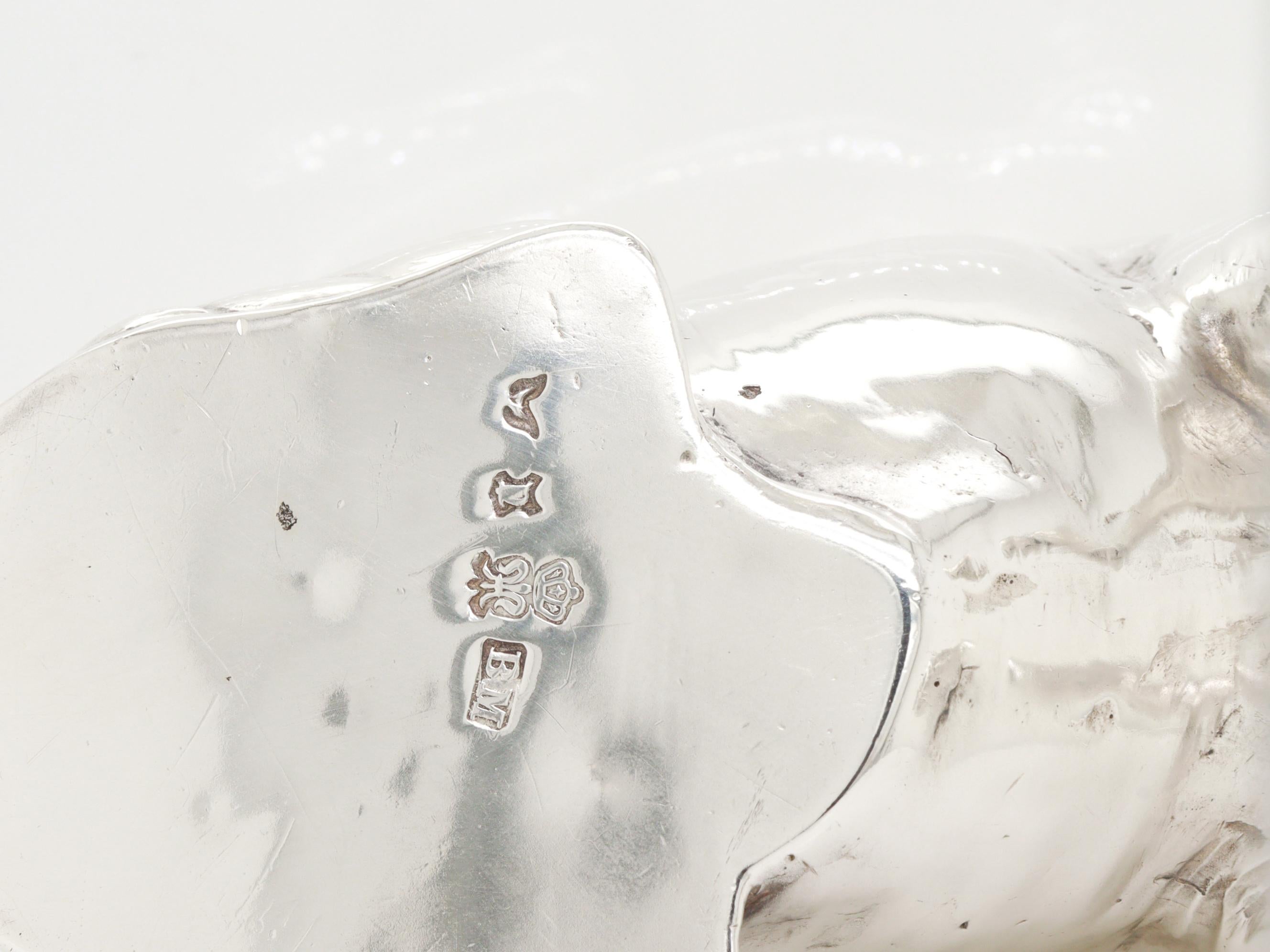 Antico Berthold Muller/Neresheimer in argento sterling Scatola per maiali seduti o porta tè in vendita 3
