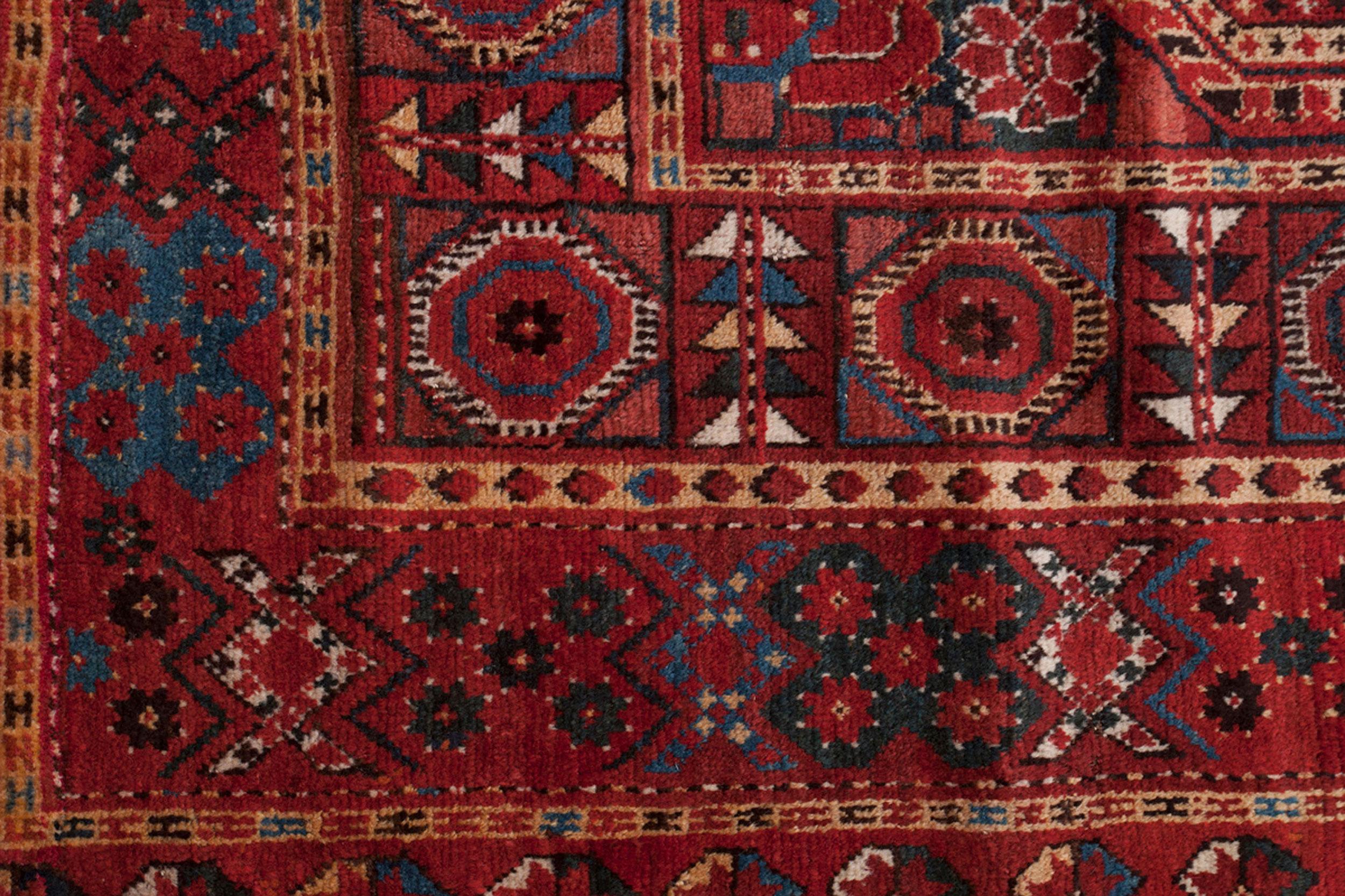 19th Century Antique Beshir Carpet, West Turkestan, Circa 1900 For Sale