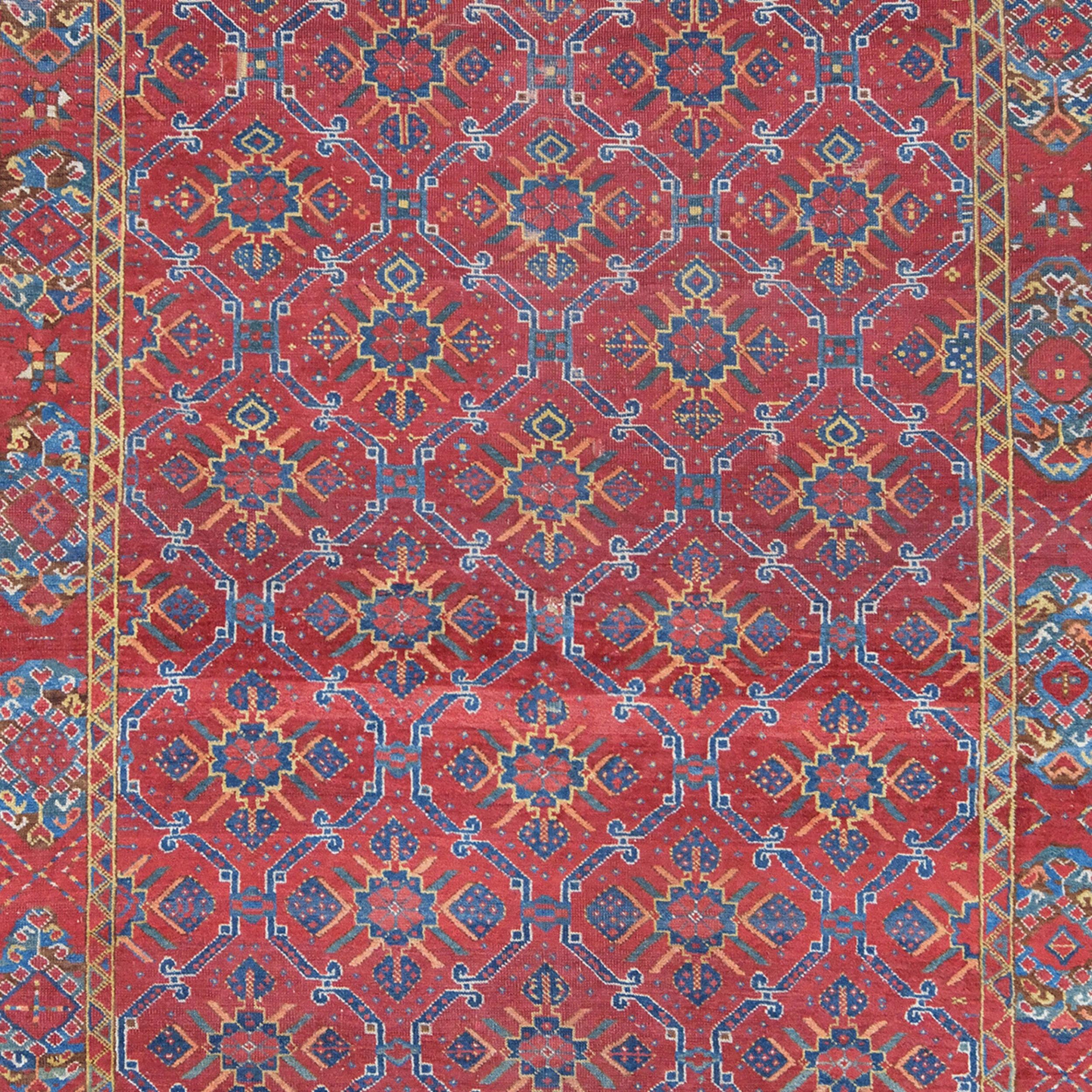Centrasiatique Tapis principal Beshir turkmène Beshir du 19ème siècle en vente