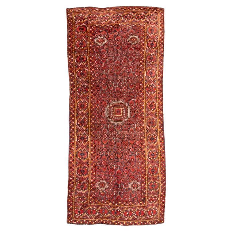 Antique Beshir Turkestan Wool Rug. Circa 1900. 3.70 x 1.70 m For Sale