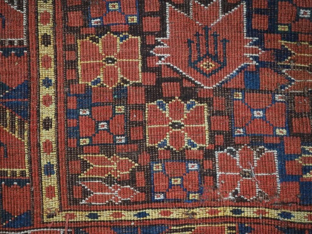 19th Century Antique Beshir Turkmen Kelleh Rug of Small Size, Circa 1880 For Sale