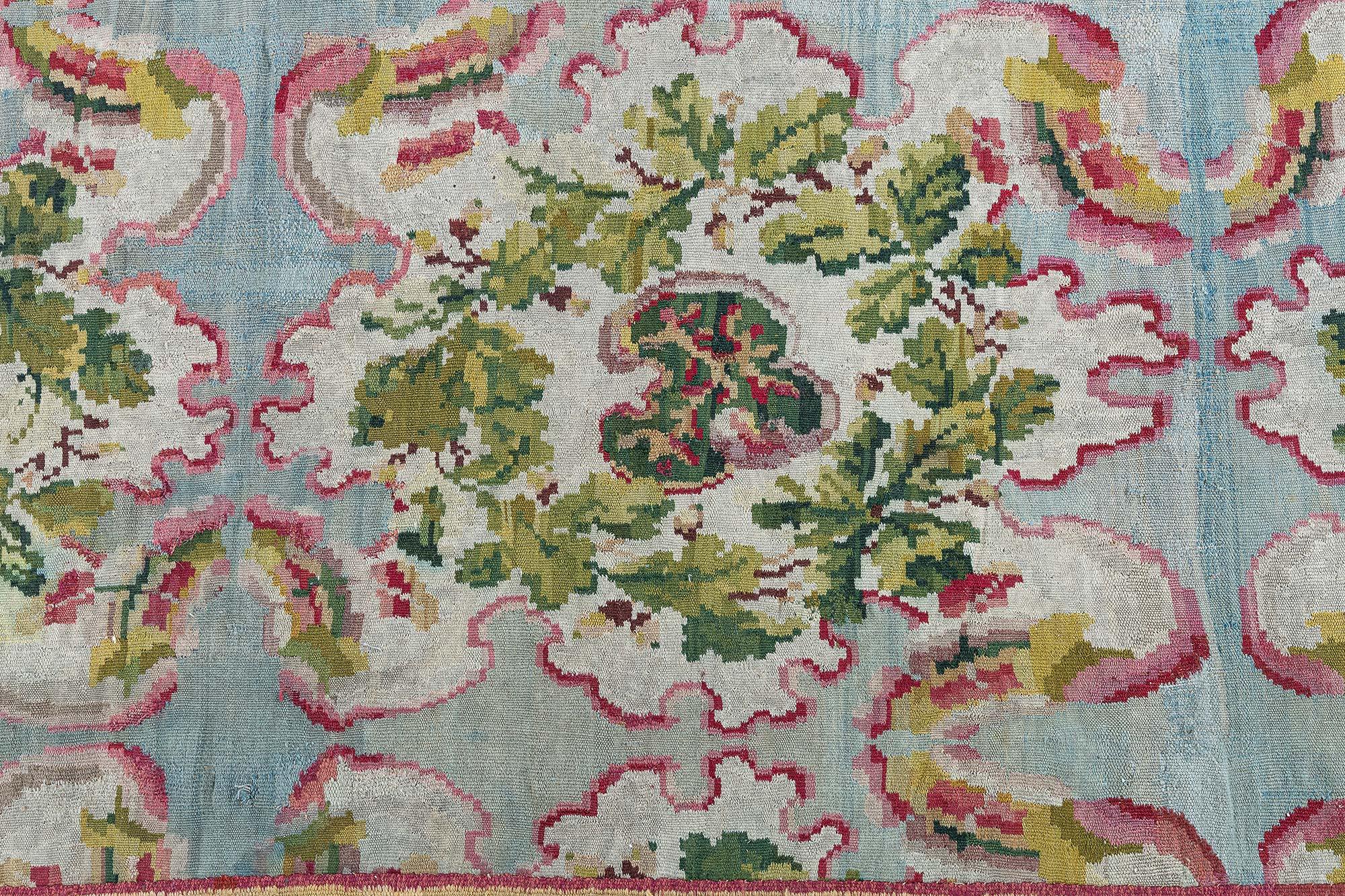 19th Century Antique Bessarabian Botanical Rug Doris Leslie Blau For Sale
