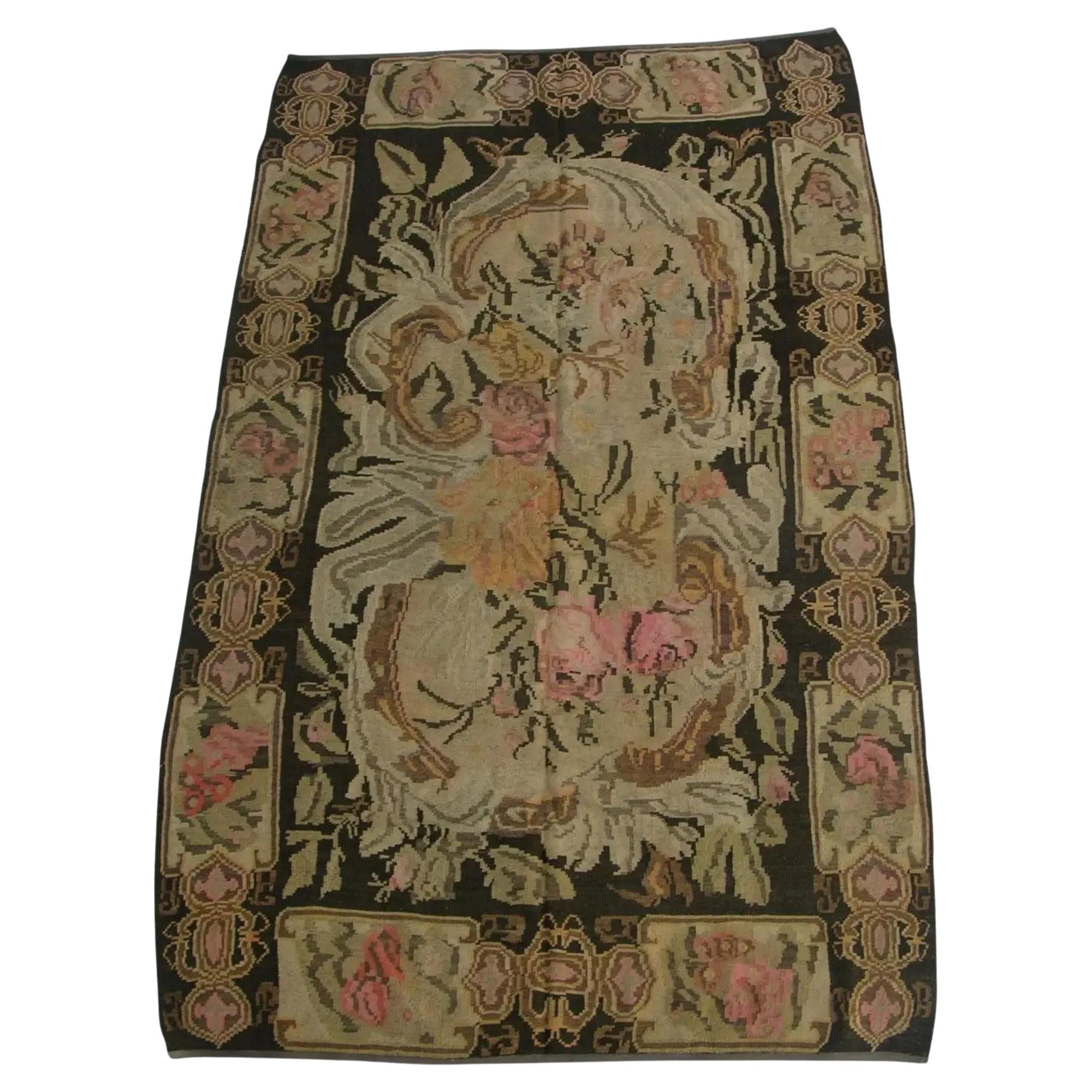 Ancien tapis floral de Bessarabian 10'1'' X 6'4''