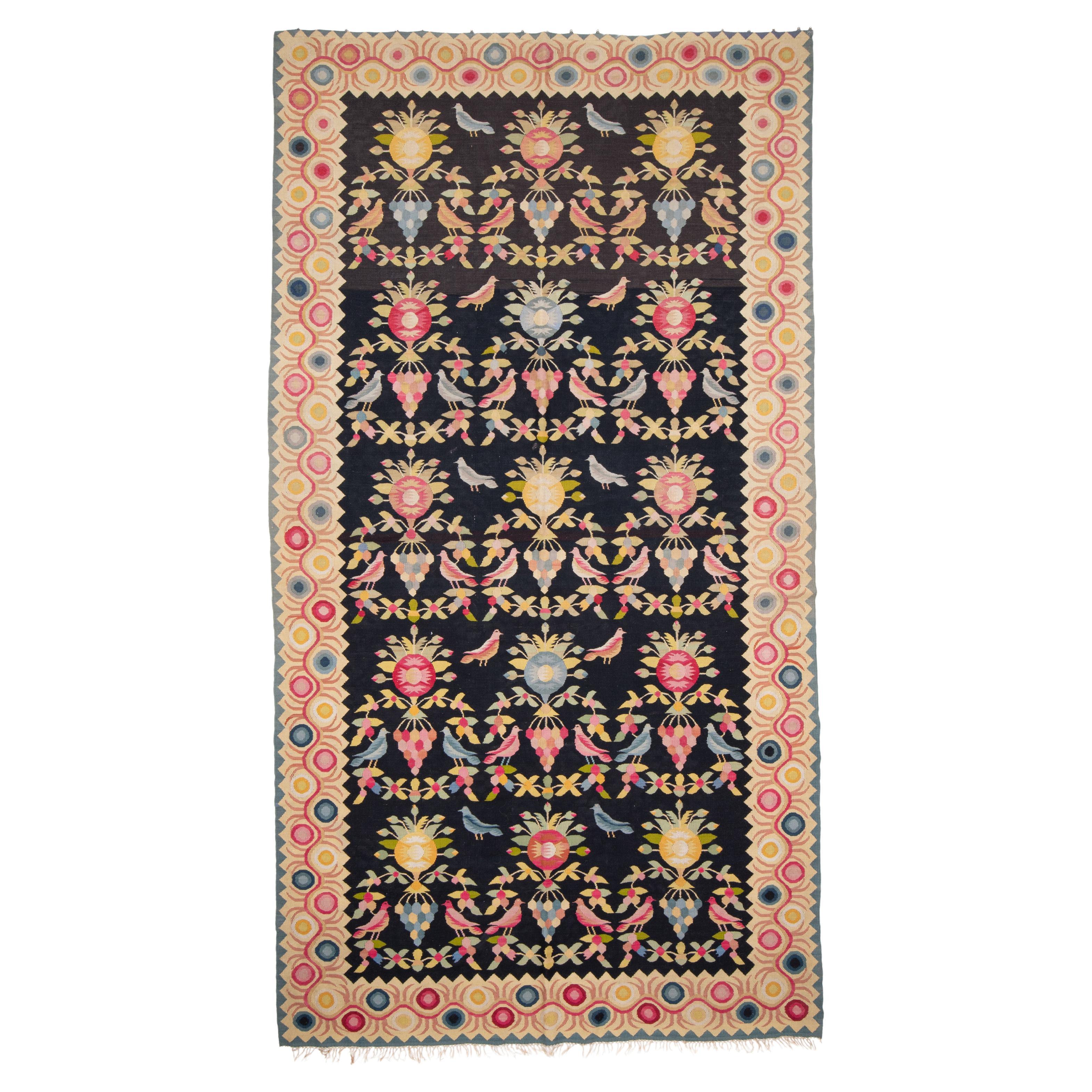 Kilim antiguo de Besarabia, finales del siglo XIX / principios del XX