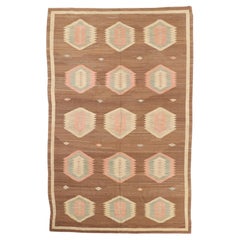 Antique Fine Bessarabian Kilim Large Neutral Rug, late 19th century 