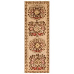 Antique Bessarabian Kilim Runner Rug.Size: 4 ft 3 in x 13 ft