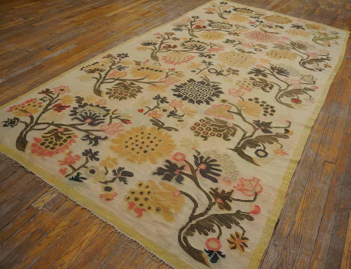 Wool 19th Century Besserabian Flat-weave Carpet ( 5'10