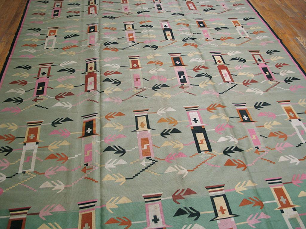 Hand-Knotted Antique Besserabian Kilim For Sale