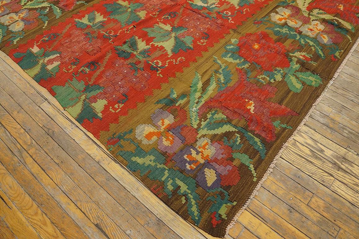 Early 20th Century Besserabian Flat-weave ( 6'7''x 7' - 200 x 214 ) For Sale 1