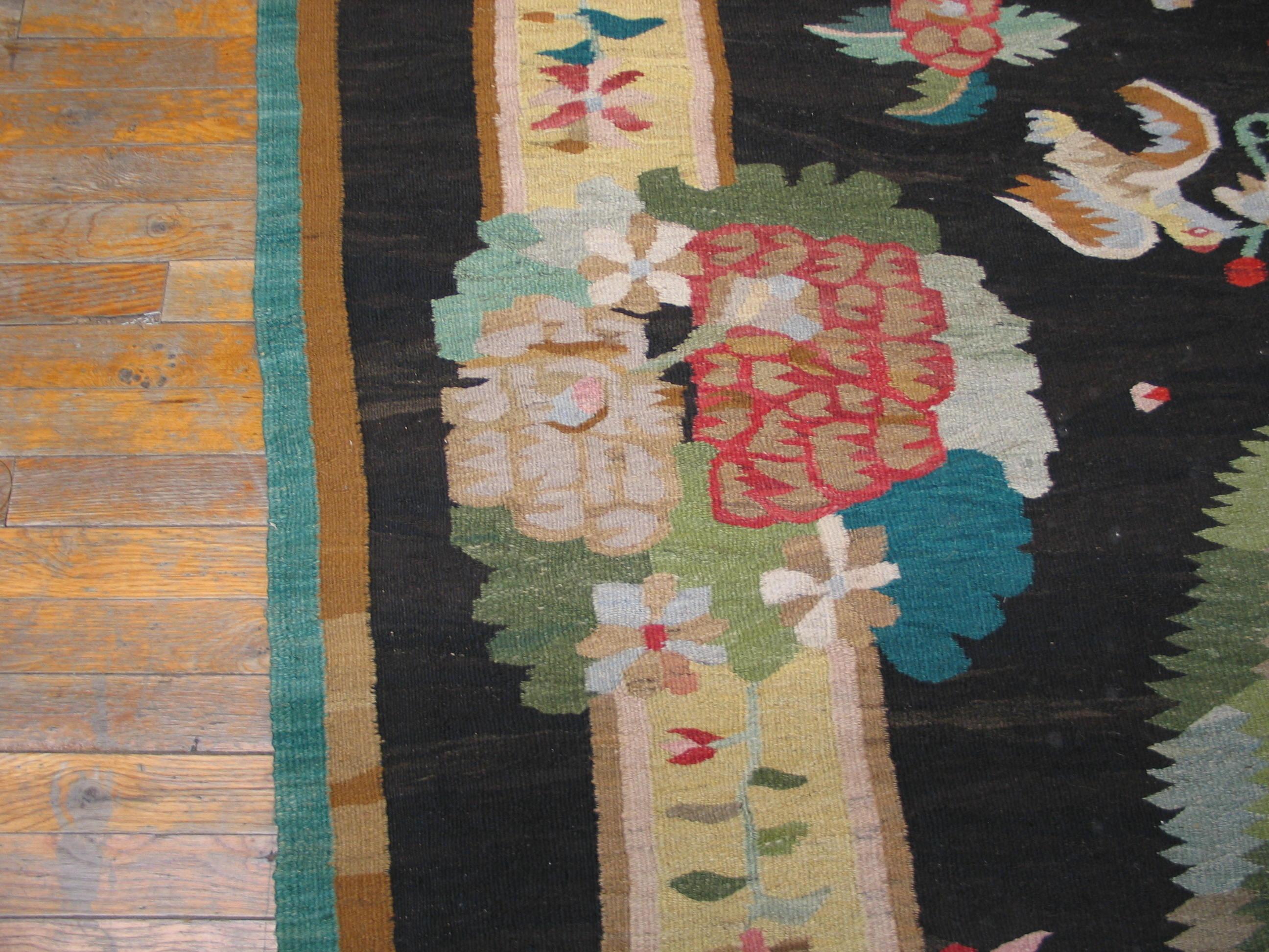 Late 19th Century 19th Century Besserabian Flat-Weave Carpet ( 6'9