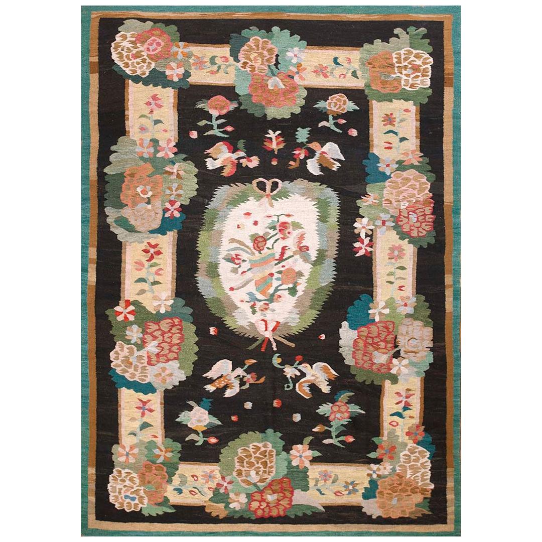 19th Century Besserabian Flat-Weave Carpet ( 6'9" x 9'6" - 206 x 290 ) For Sale