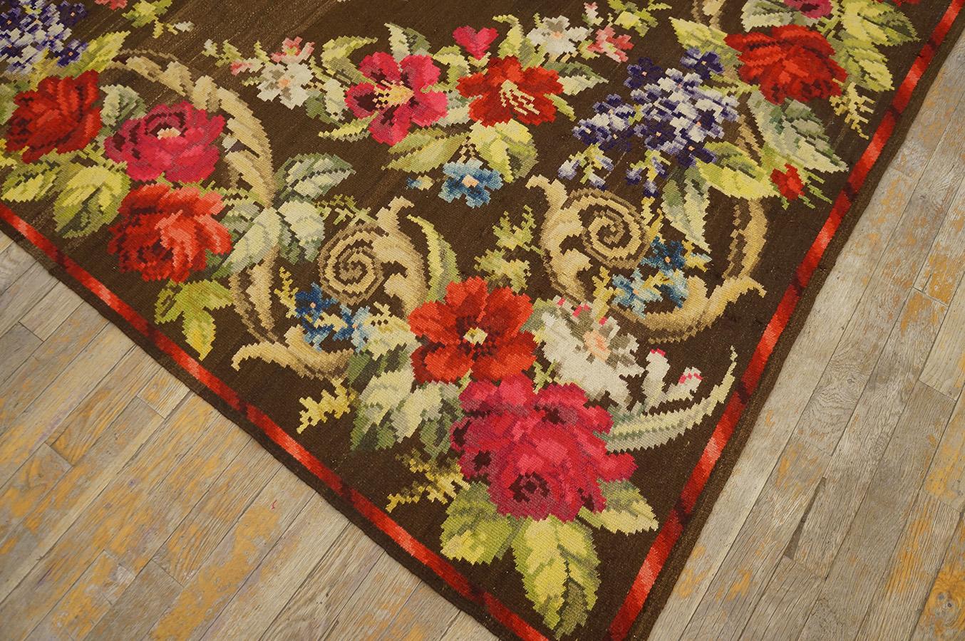 19th Century Besserabian Flat-Weave Carpet ( 7'2