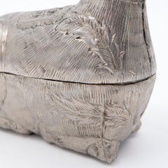 Antica scatola di betel in metallo argentato - Cambogia, prima metà del XX secolo