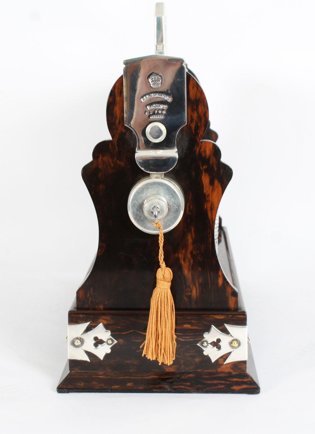 Edoardiano Antico decanter di cristallo Betjemann's Coromandel Tantalus con marchio di fabbrica del XX secolo