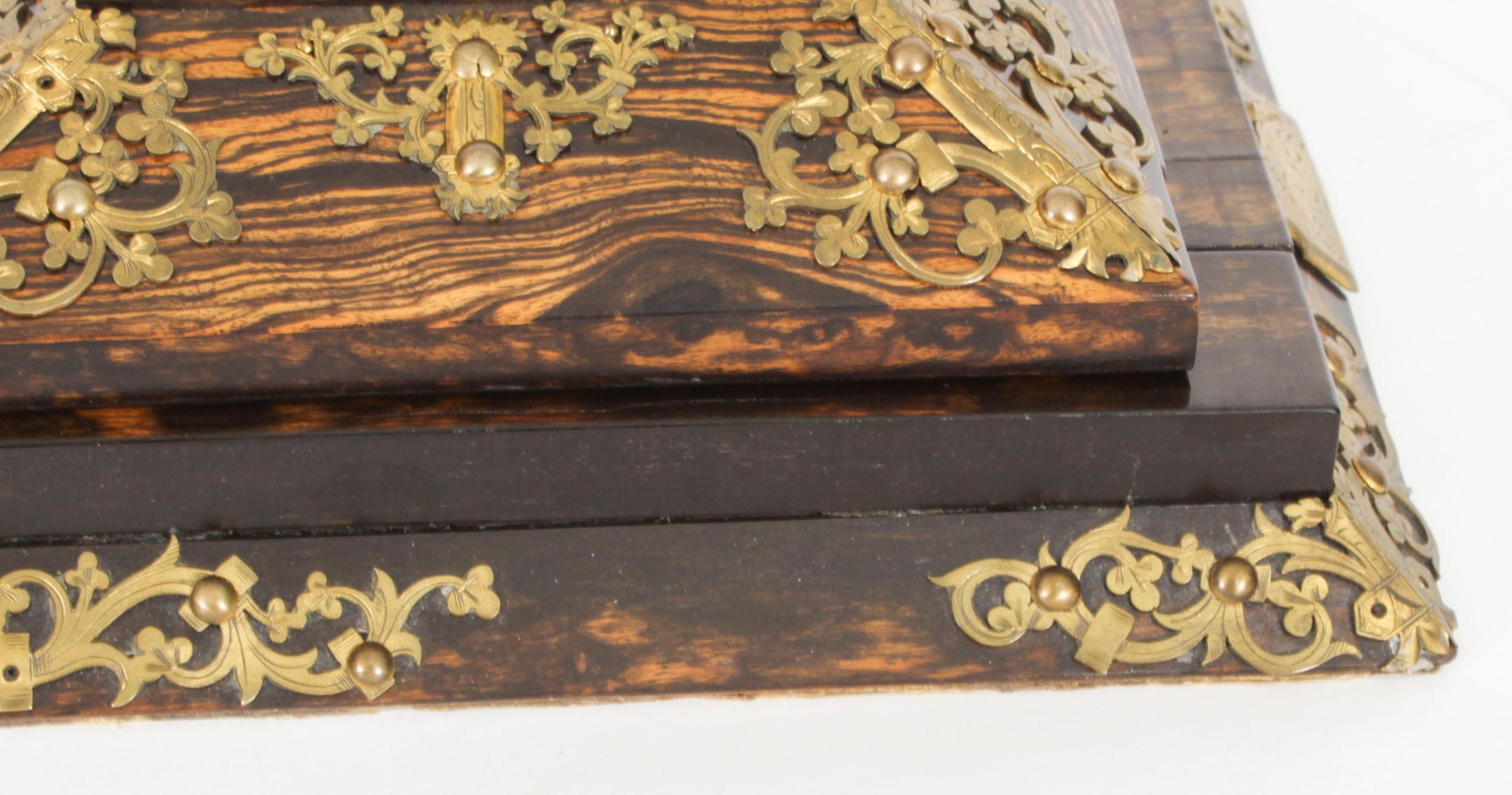 Antike Betjemann's Coromandel & Wedgewood Buchschiene aus dem 19. Jahrhundert 1