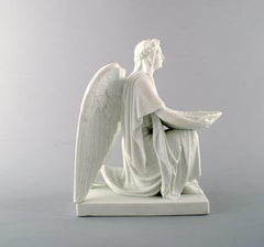 Antique B&G Bing & Grondahl Figurine in Biscuit, The Angel of Baptism