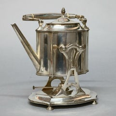 Antique Arts & Crafts BH Hand Wrought Sterling 6 Piece Coffee & Tea Set, 159 toz