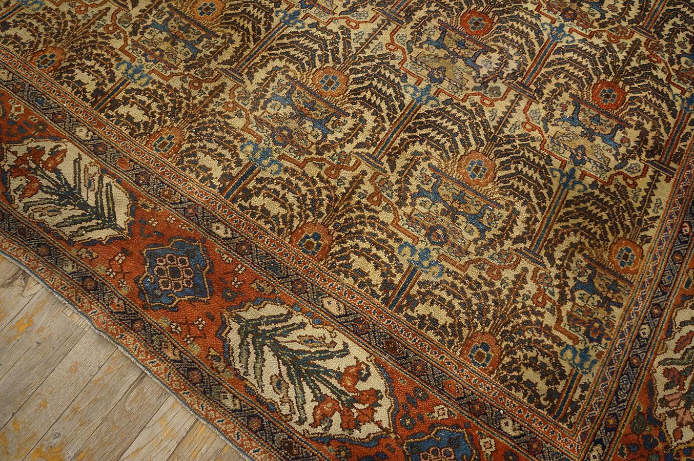 Persischer Bibikabad-Galley-Teppich aus dem 19. Jahrhundert ( 6'8