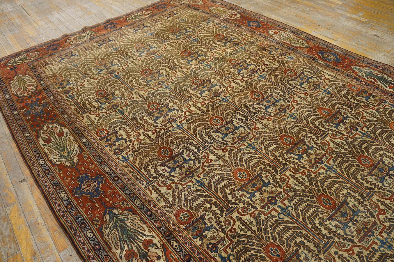 Persischer Bibikabad-Galley-Teppich aus dem 19. Jahrhundert ( 6'8