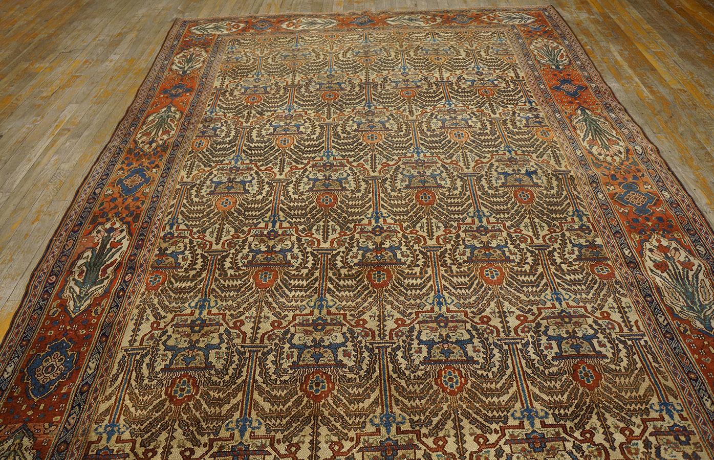 Persischer Bibikabad-Galley-Teppich aus dem 19. Jahrhundert ( 6'8