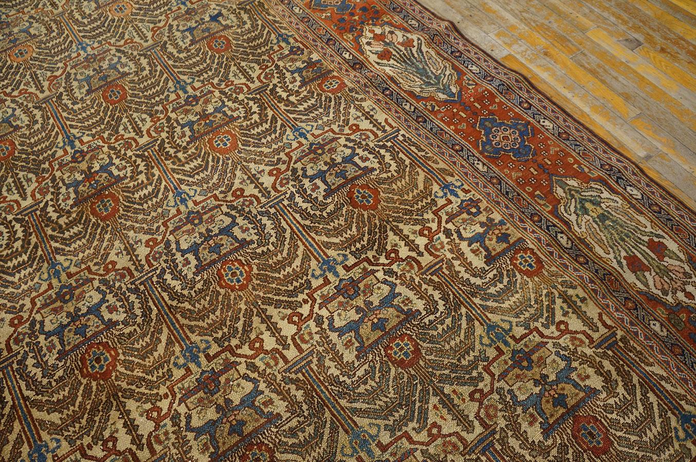 Persischer Bibikabad-Galley-Teppich aus dem 19. Jahrhundert ( 6'8