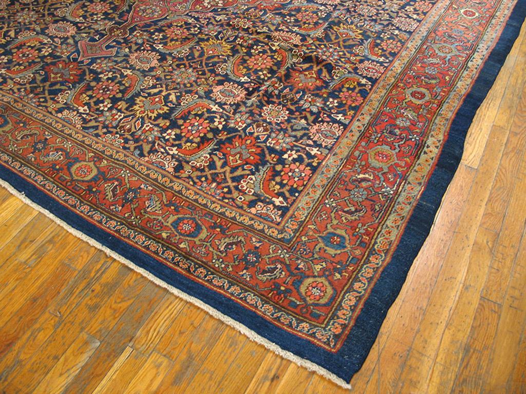 Persian Antique Bibikabad Rug 9' 3'' x 11' 3'' For Sale