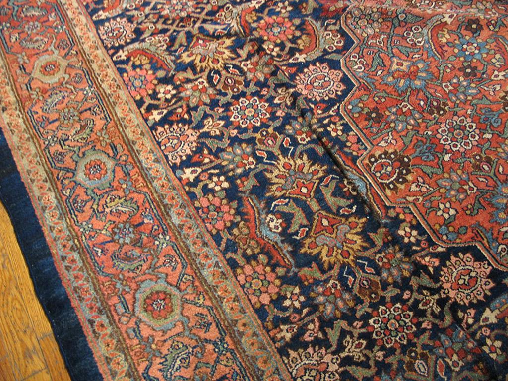 Hand-Knotted Antique Bibikabad Rug 9' 3'' x 11' 3'' For Sale