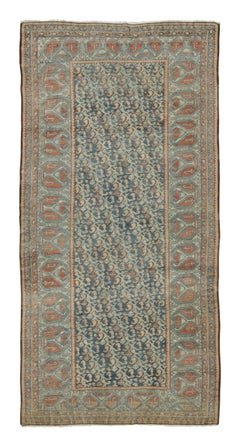 Antique Bibikabad Rug with Allover Boteh and Geometric Borders - Rug & Kilim