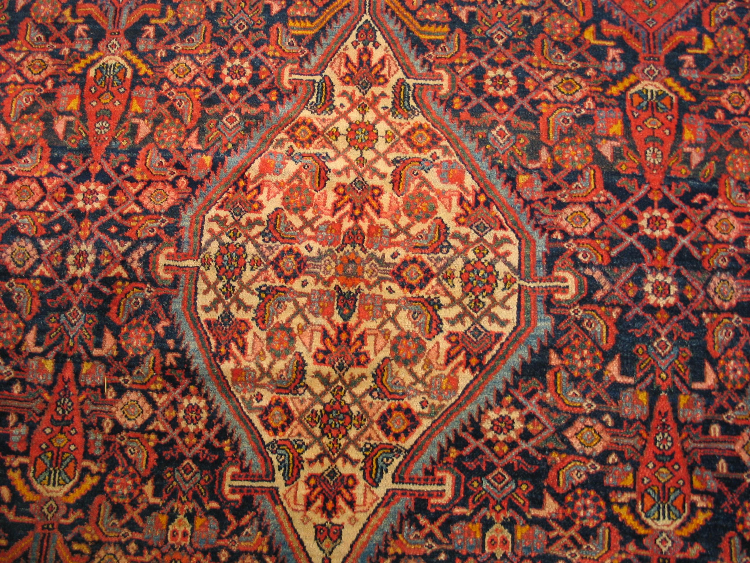 Hand-Woven Antique Bibikabad Rug For Sale