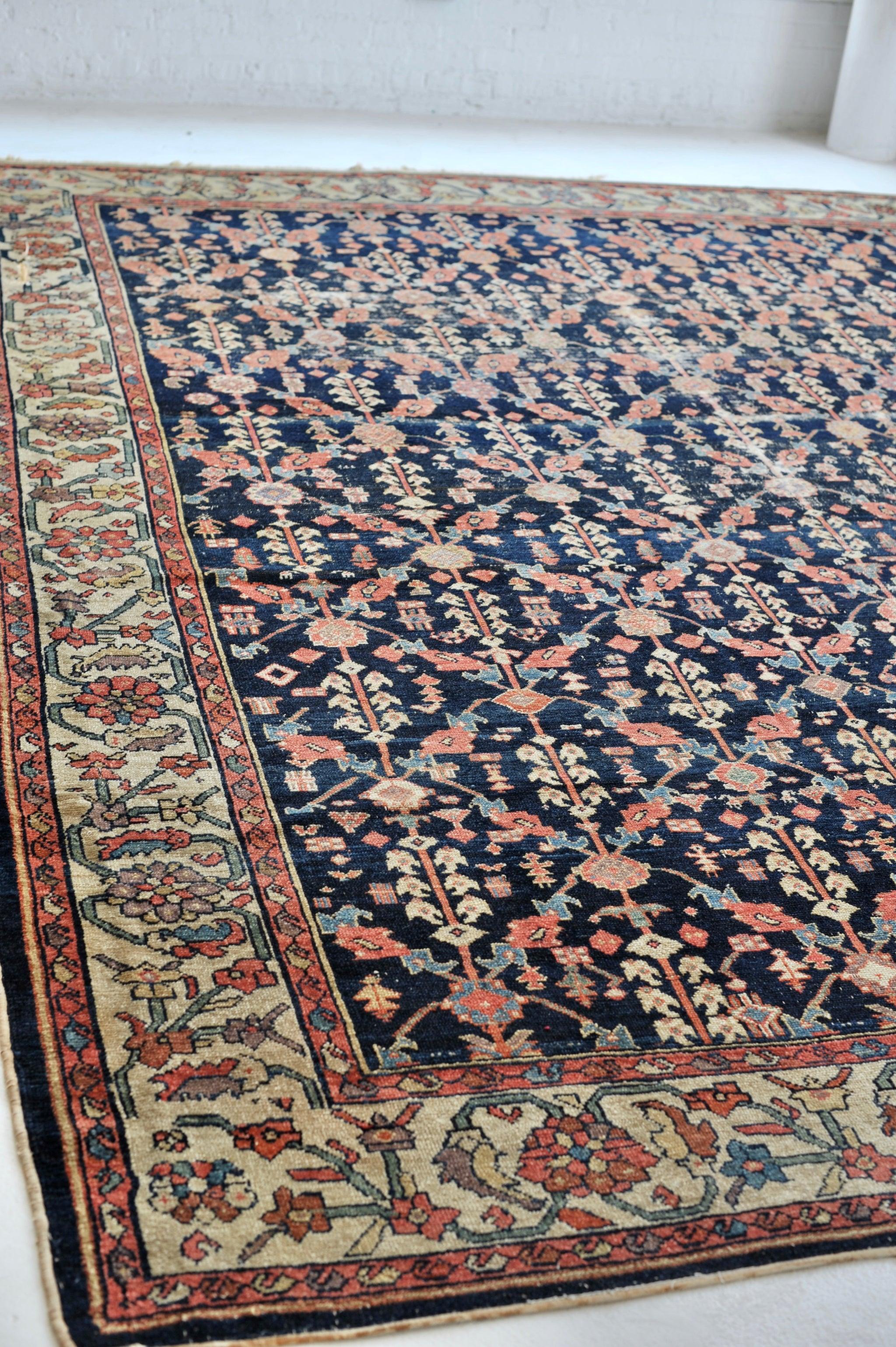 Tapis Bibikibad antique Absolute Divine  Ancien design en treillis avec une bordure provenant d'un autre univers

A propos de ce tapis : Magnifique motif en treillis sur l'ensemble de ce tapis avec l'une des plus belles bordures que nous ayons