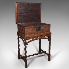 Coffret biblique ancien, anglais, Oak Oak, Chest On Stand, William & Mary, Bespoke Frame