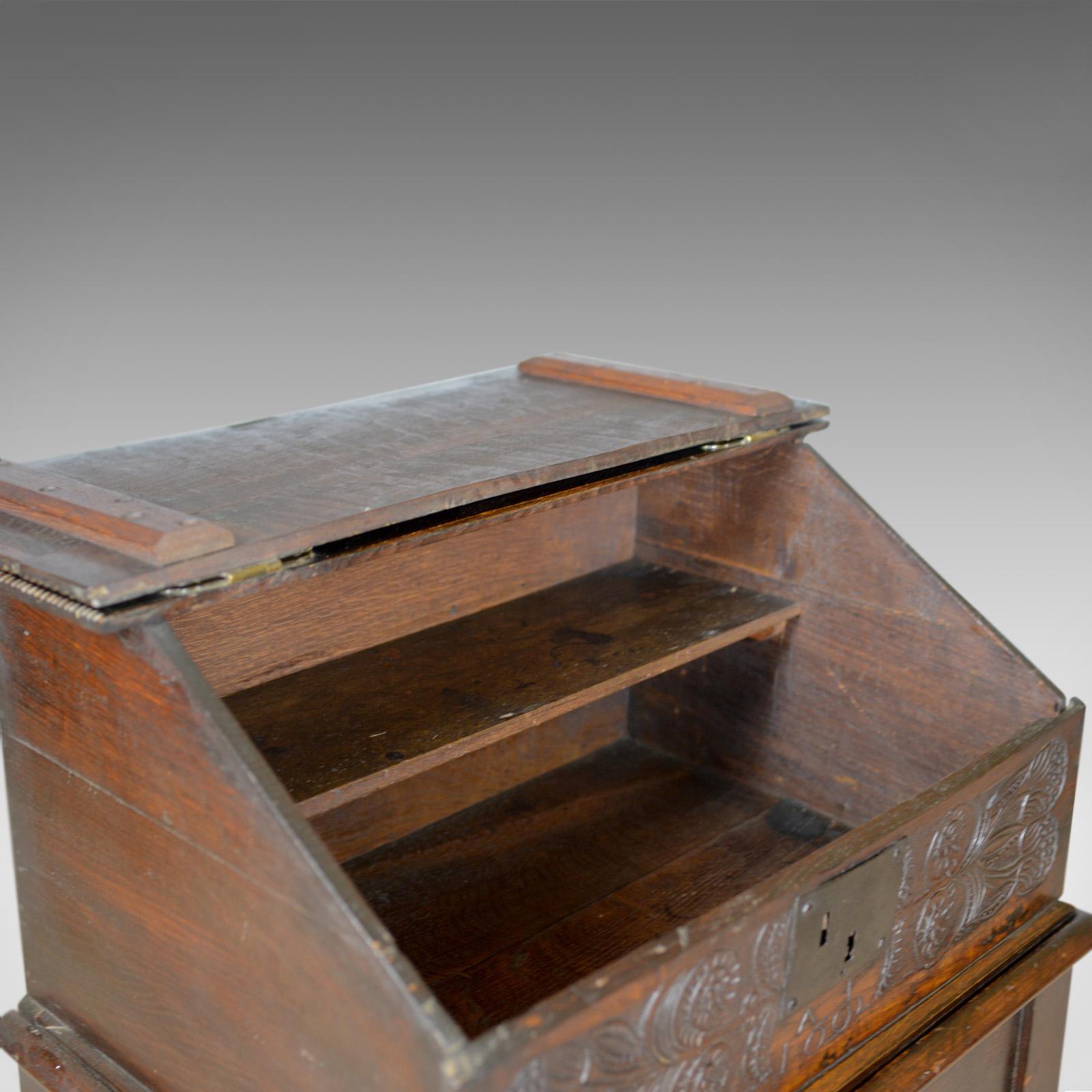 Antique Bible Box on Stand, William & Mary, Oak, Writing, circa 1690 and Later 2