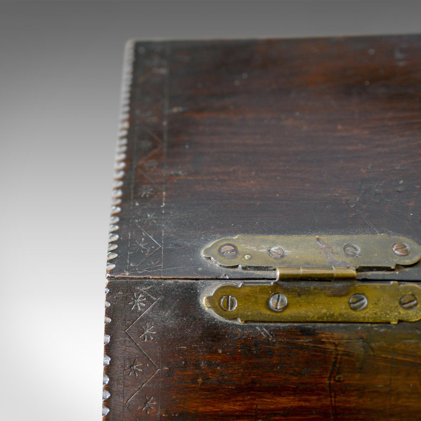 Antique Bible Box on Stand, William & Mary, Oak, Writing, circa 1690 and Later 3